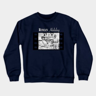 Audrey Hepburn on the Spanish Steps in Roman Holiday for Darker BG Crewneck Sweatshirt